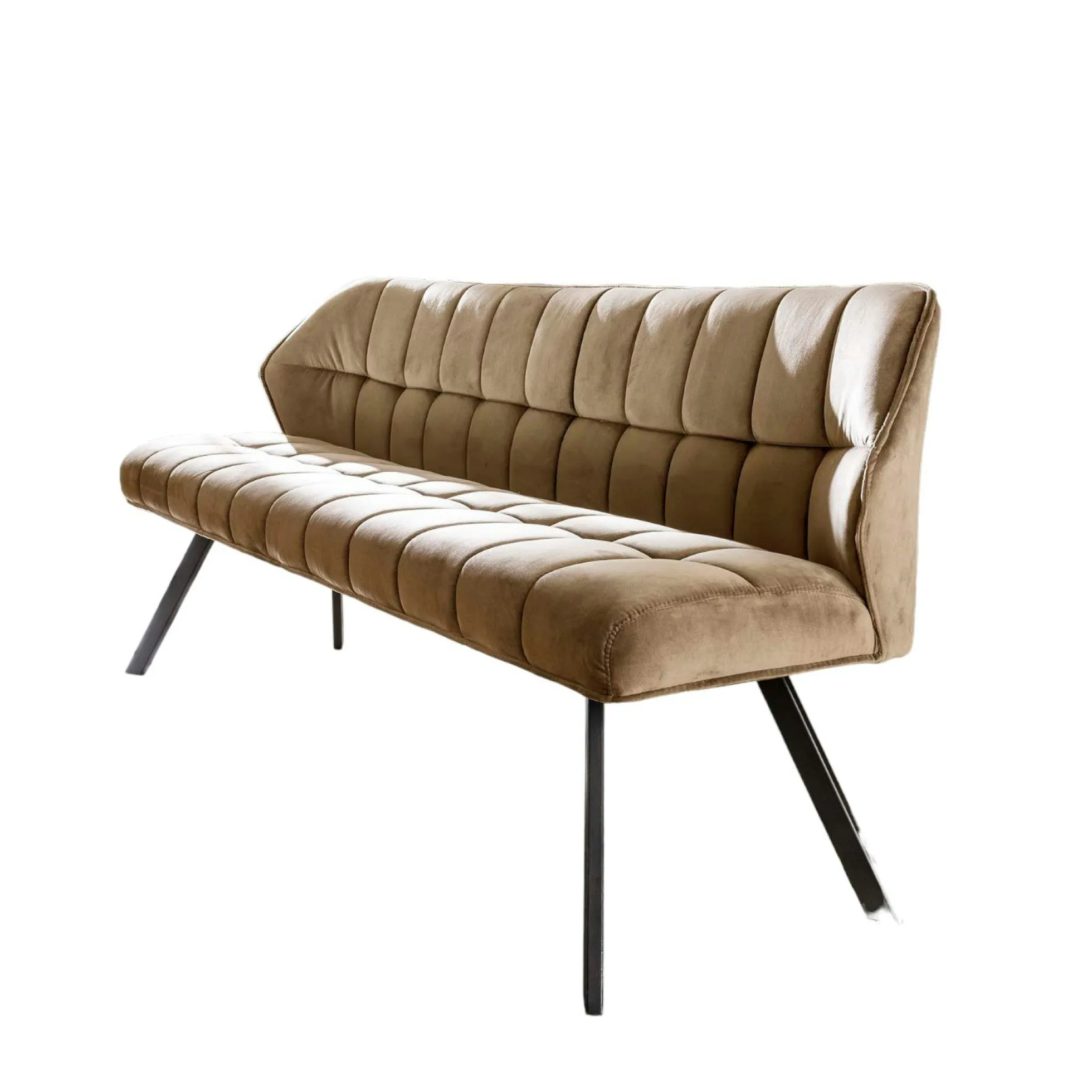 Banc salle à manger velours beige 180 cm MELBOURNE