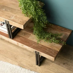 Banc tv bois recyclé 2 niveaux SWING