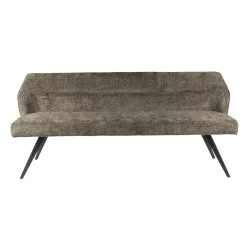 Banquette de salle à manger en velours texturé taupe 180 cm MELBOURNE