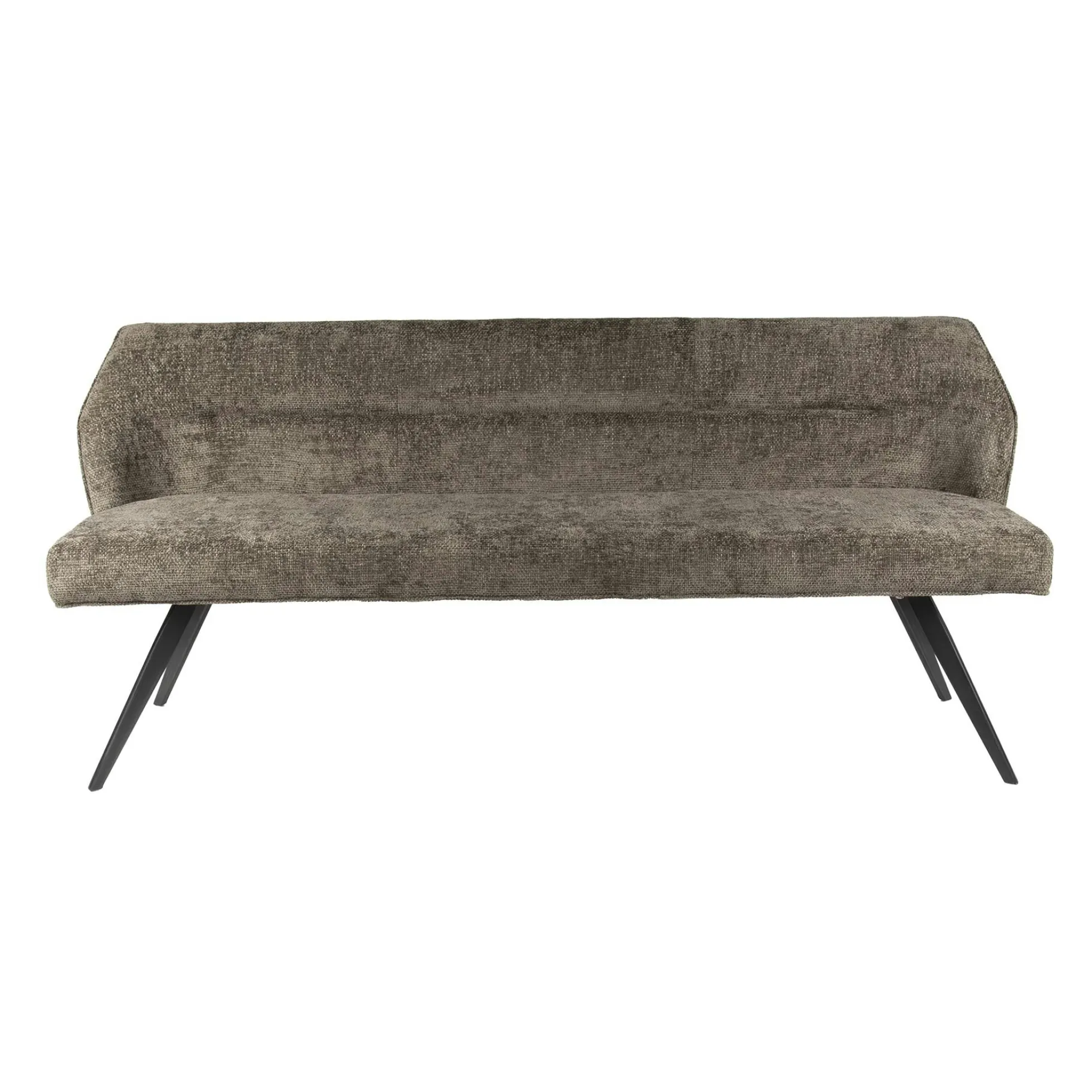 Banquette de salle à manger en velours texturé taupe 180 cm MELBOURNE
