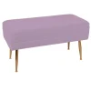 Banquette 2 places tissu rose pieds dorés TIM