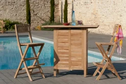 Bar de jardin en Teck brut massif 120cm SUMMER