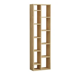 Bibliothèque colonne effet bois de chêne clair MARFA