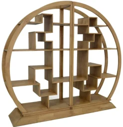 Bibliothèque demi cercle Hévéa 44x200x180 MAORI