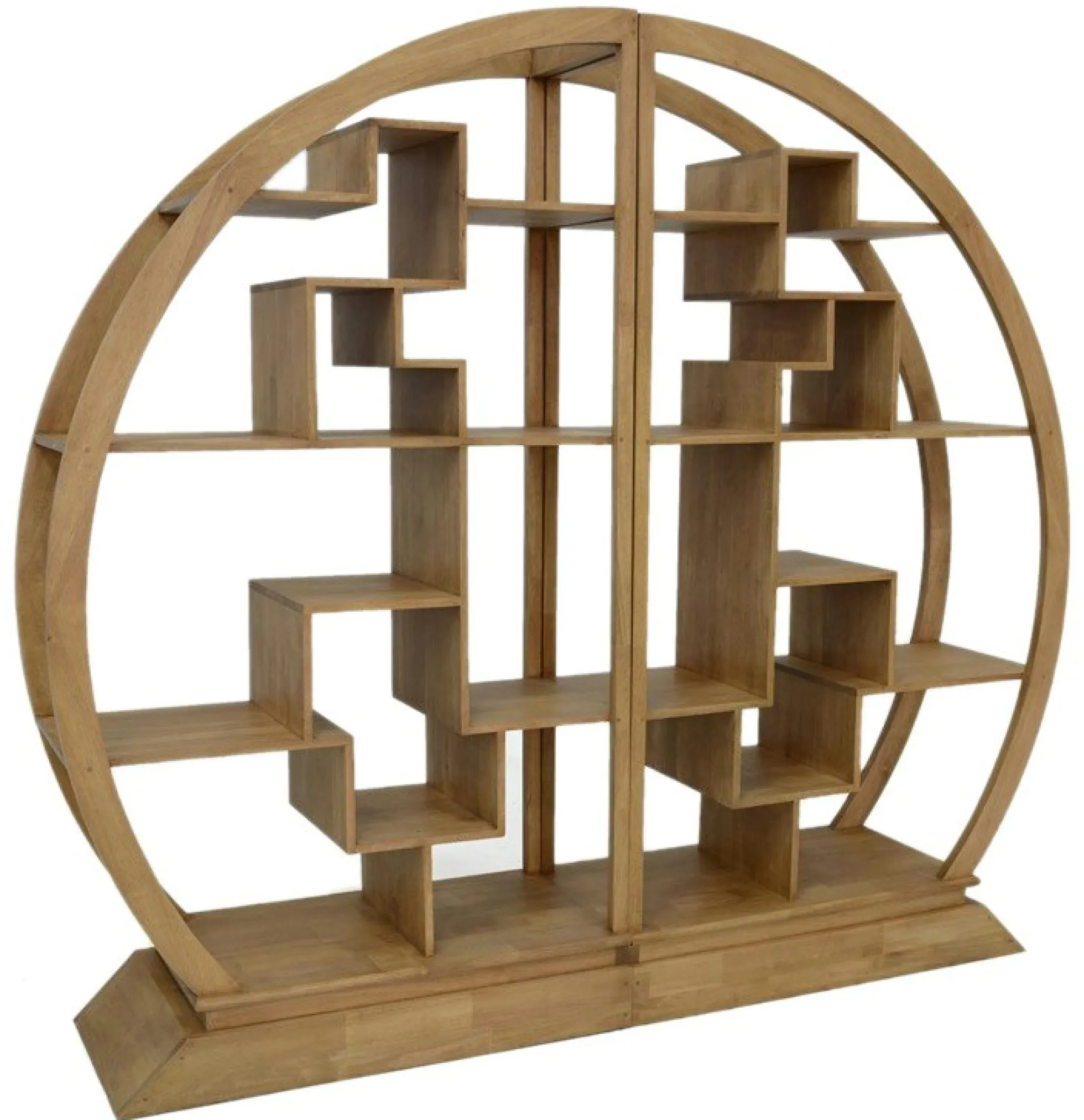 Bibliothèque demi cercle Hévéa 44x200x180 MAORI
