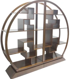 Bibliothèque demi cercle Hévéa 44x200x180 MAORI