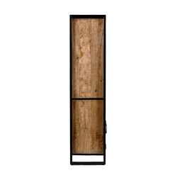 Bibliothèque déstructurée bois métal 2 portes KARGO