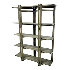 Bibliothèque Etagère Hévéa 5 plateaux 125x37x170cm MAORI