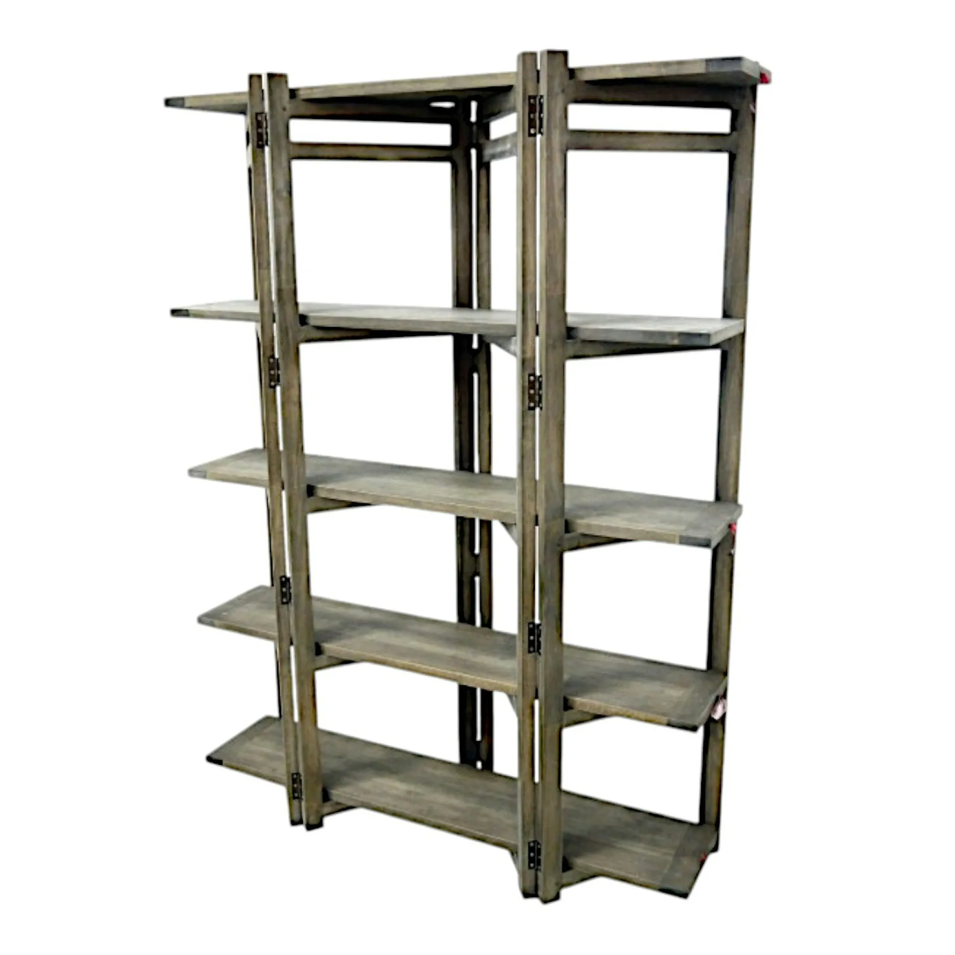 Bibliothèque Etagère Hévéa 5 plateaux 125x37x170cm MAORI