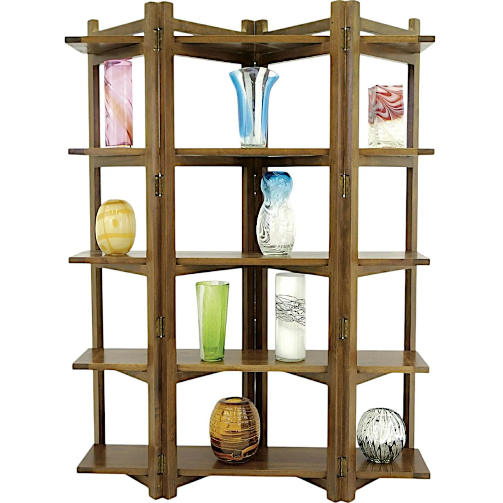 Bibliothèque Etagère Hévéa 5 plateaux 125x37x170cm MAORI
