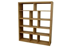 Bibliothèque Hévéa 13 niches en 2 parties 35x150x180cm HELENA