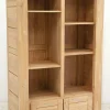 Bibliothèque Hévéa 2 tiroirs, 6 niches 100x45x162cm ATTAN
