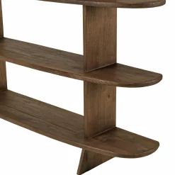 Bibliothèque linéaire 5 étagères en bois de mindi ARCUS