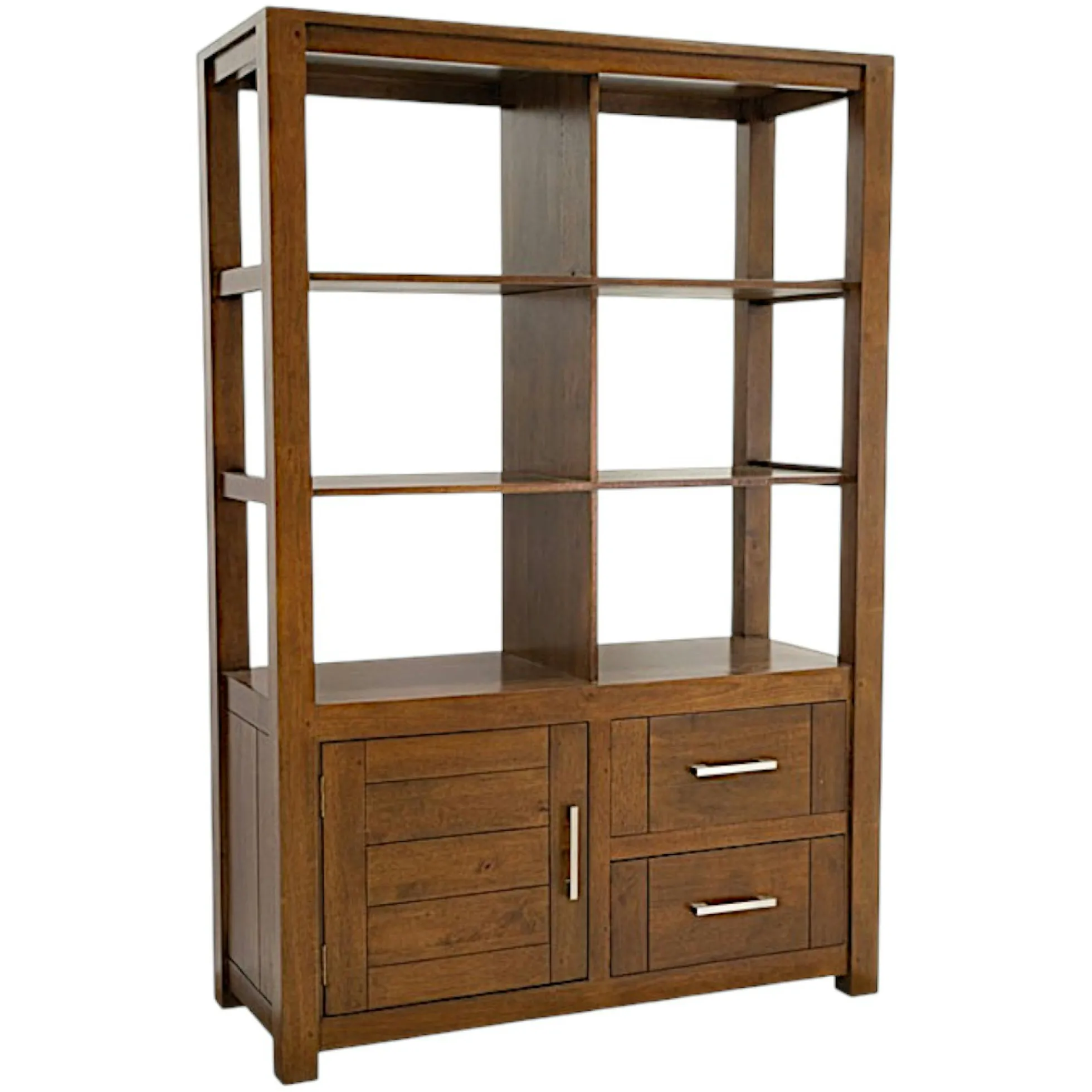 Bibliothèque moderne bois hévéa 110x165cm ATTAN