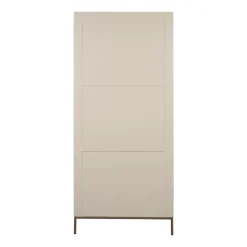 Bibliothèque étagère bois sable 4 portes rainurées CORTINA