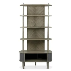 Bibliothèque étagère en bois avec accordéon HOUSTON