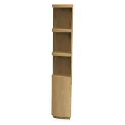 Bibliothèque étagère en chêne clair 2 portes LOREN