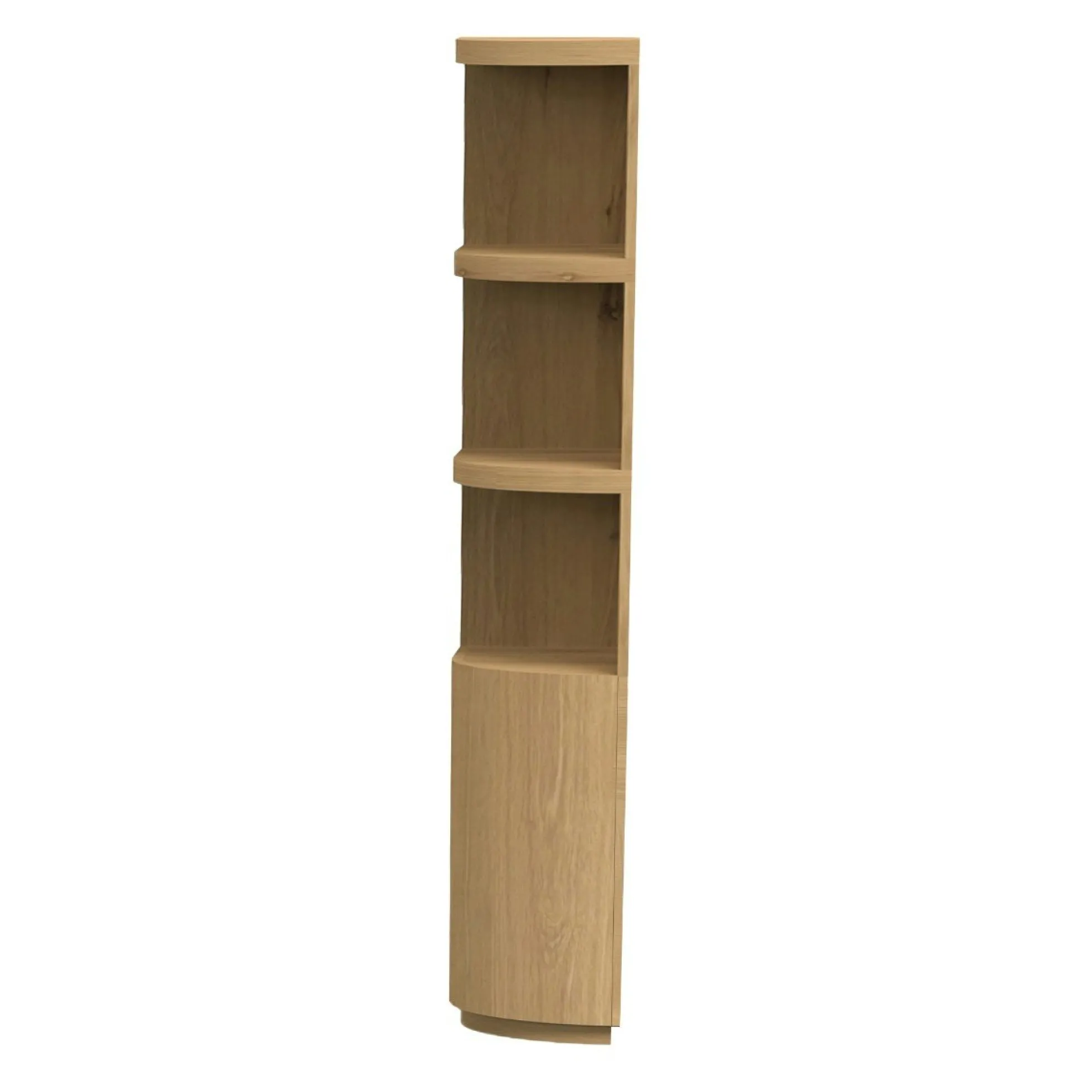 Bibliothèque étagère en chêne clair 2 portes LOREN
