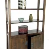 Bibliothèque étagère hévéa 120x40x180cm MAORI