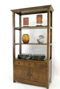 Bibliothèque étagère hévéa 94,5x42x175cm MAORI