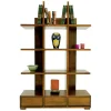 Bibliothèque étagère moderne hévéa 172cm OLGA