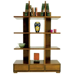 Bibliothèque étagère moderne hévéa 172cm OLGA