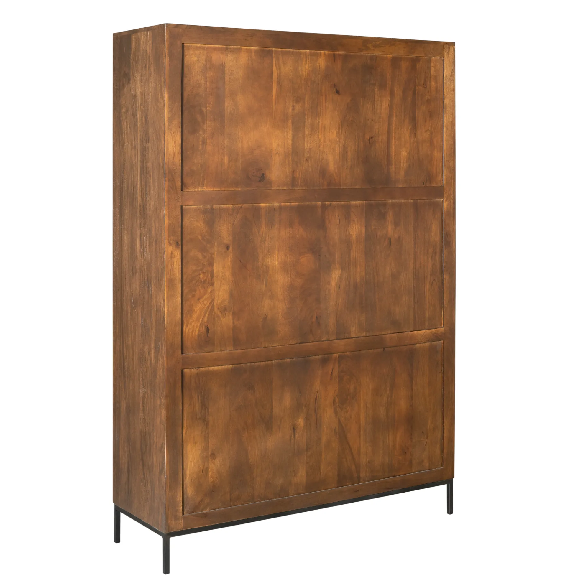Bibliothèque étagère vintage 6 portes rainurées CORTINA