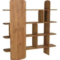 Bibliothèque 160x160cm en bois de teck recyclé SWING