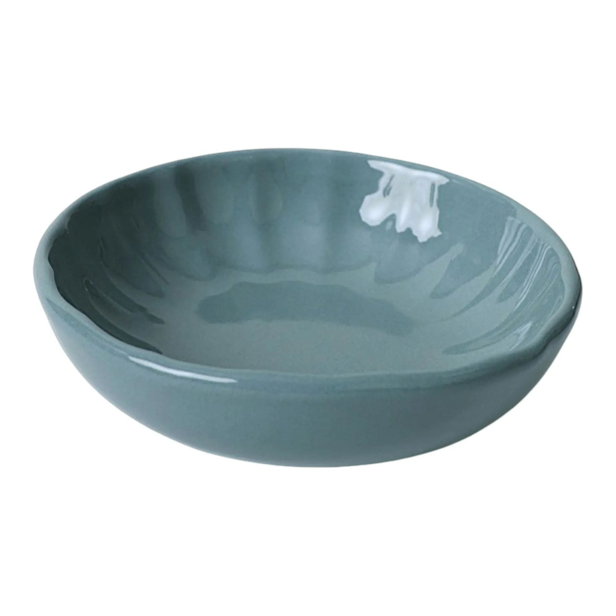 Bol apéro bleu gris forme fleur (lot de 6) EFIRA
