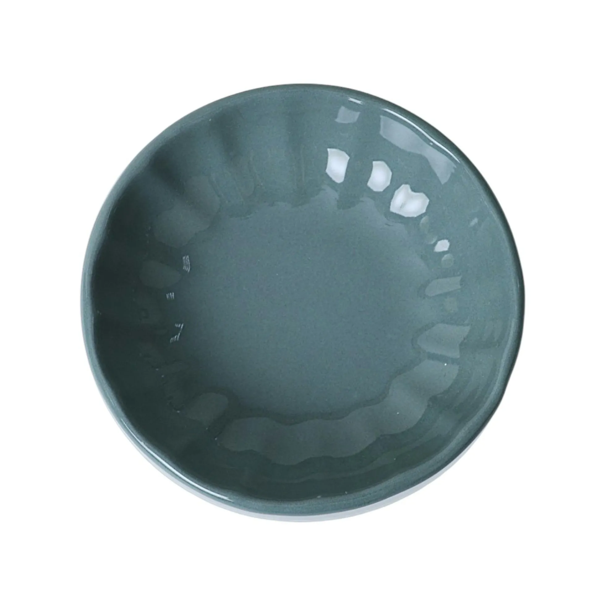 Bol apéro bleu gris forme fleur (lot de 6) EFIRA