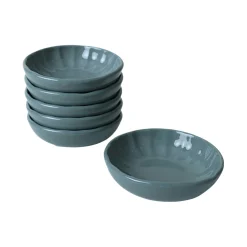 Bol apéro bleu gris forme fleur (lot de 6) EFIRA