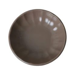 Bol apéro brun cendré forme fleur (lot de 6) EFIRA