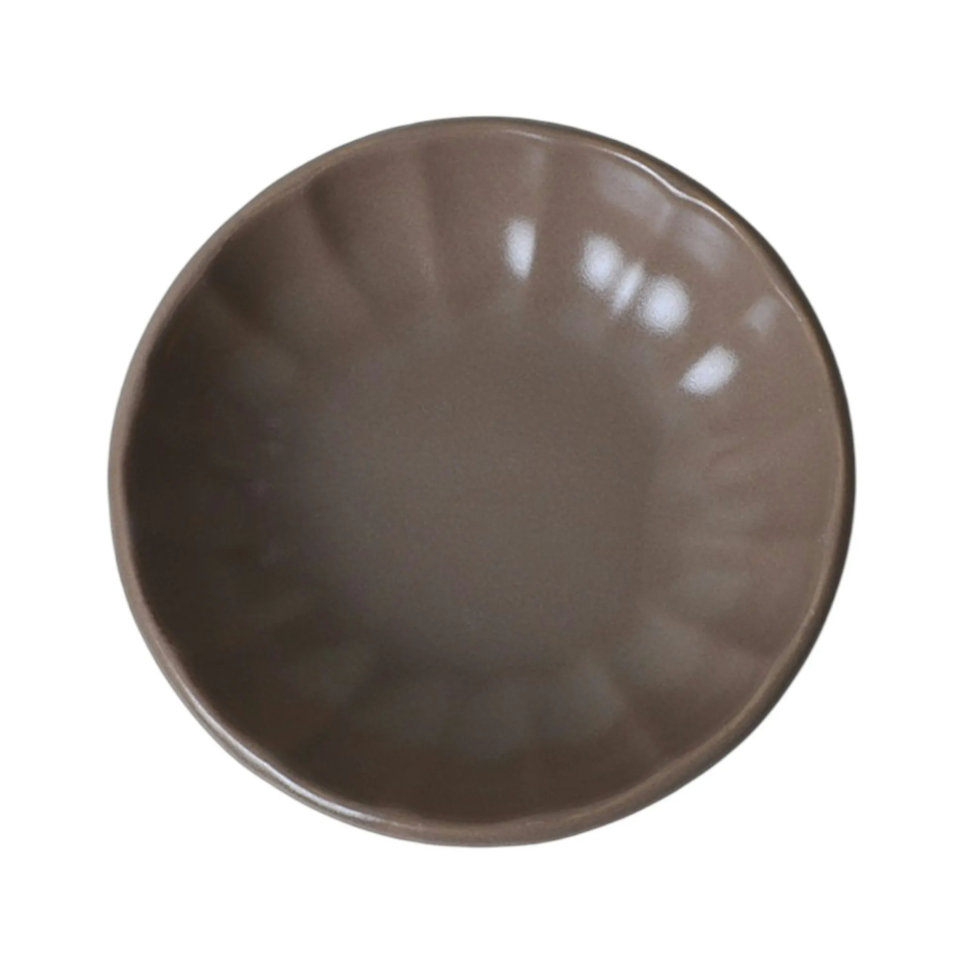 Bol apéro brun cendré forme fleur (lot de 6) EFIRA
