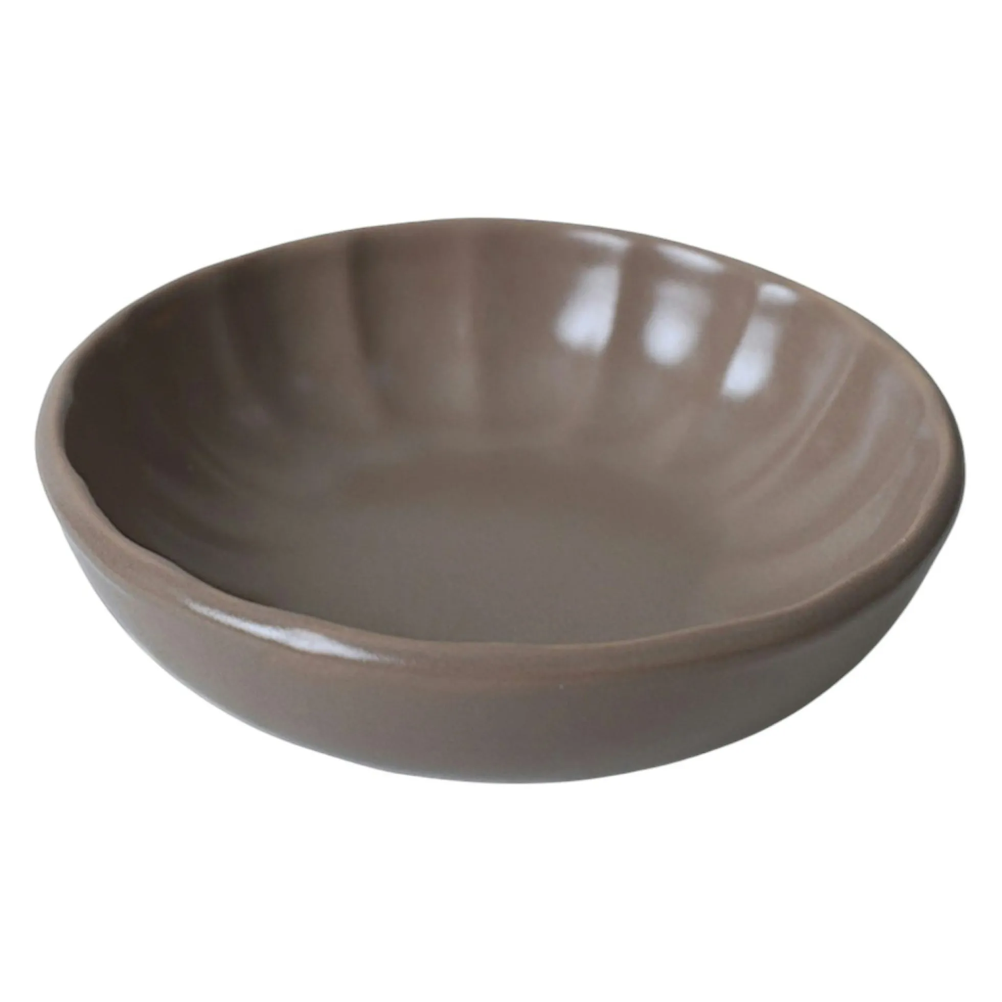 Bol apéro brun cendré forme fleur (lot de 6) EFIRA