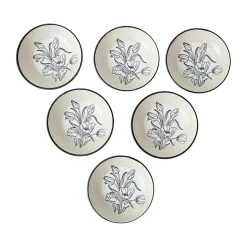 Bol apéro motif fleurs bleues (lot de 6) EFIRA