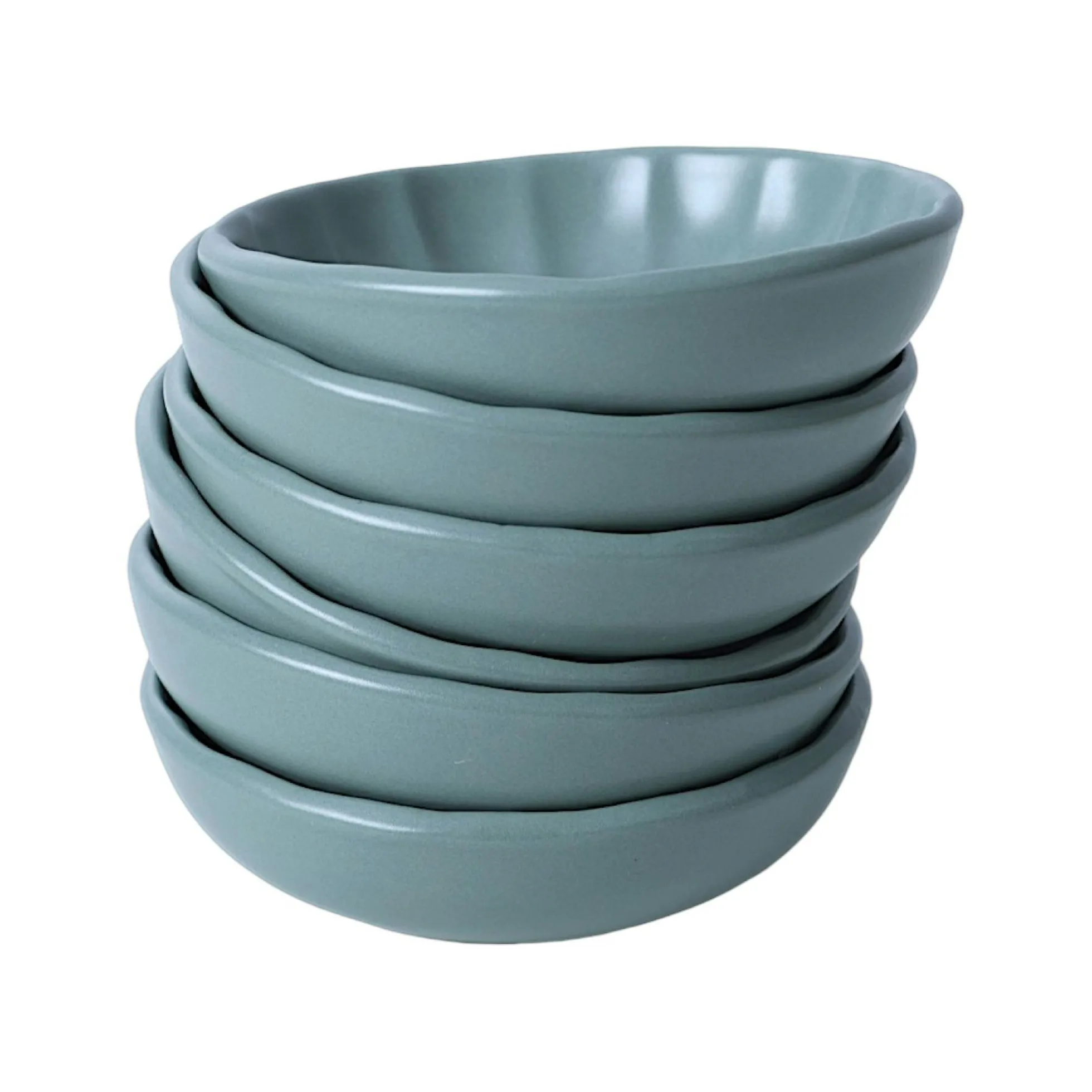 Bol apéro vert pâle forme fleur (lot de 6) EFIRA