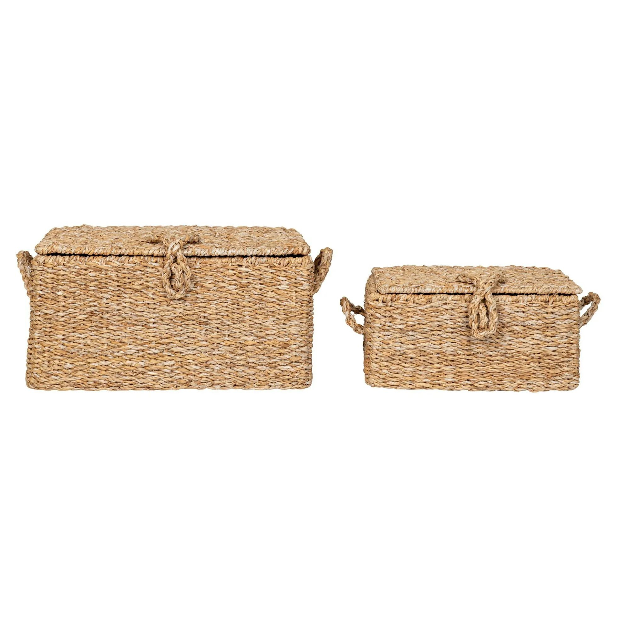 Boîte de rangement en vannerie (lot de 2)