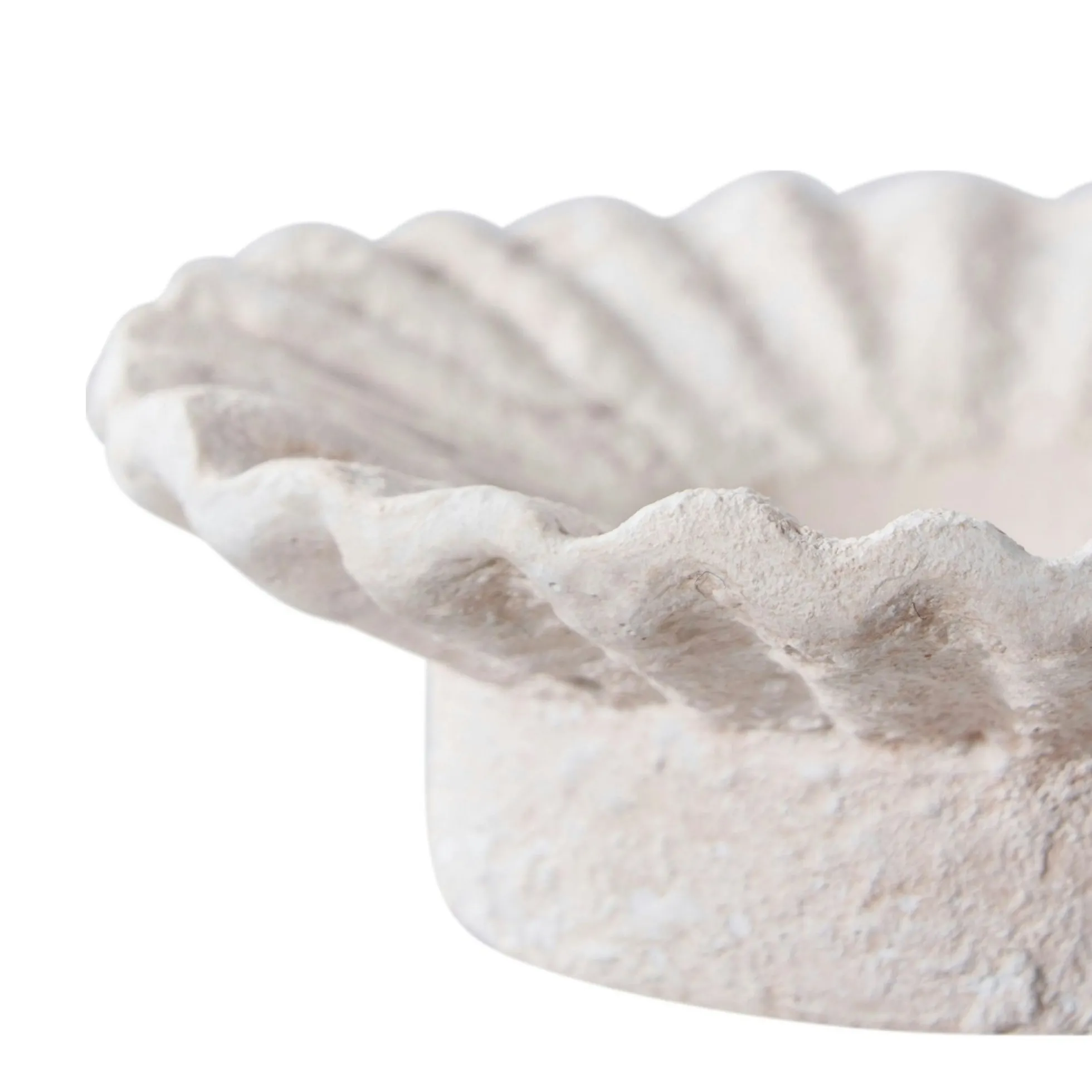Bougeoir déco en ciment blanc (lot de 2)
