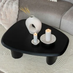 Bougeoir déco en ciment blanc (lot de 2)