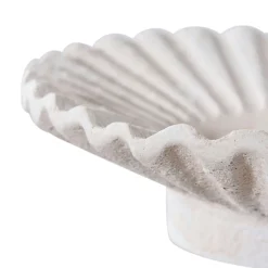Bougeoir déco en ciment blanc (lot de 2)