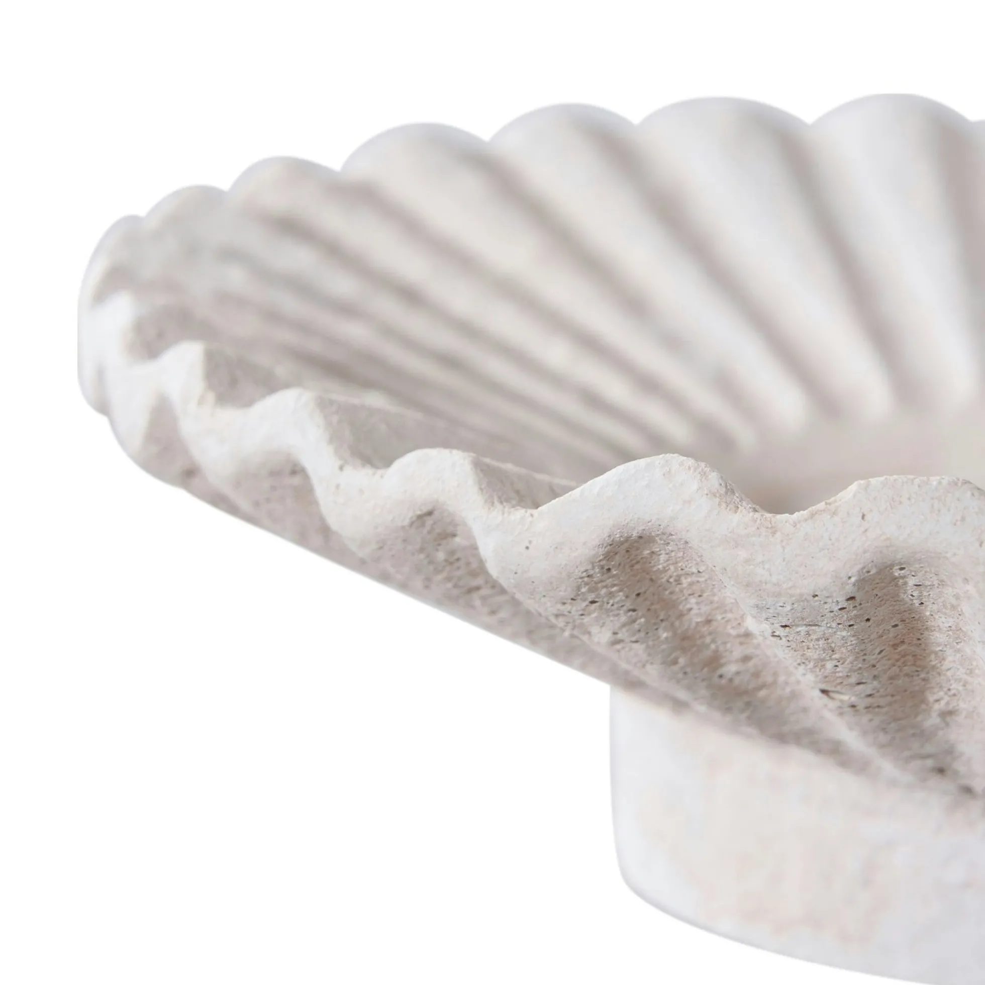 Bougeoir déco en ciment blanc (lot de 2)