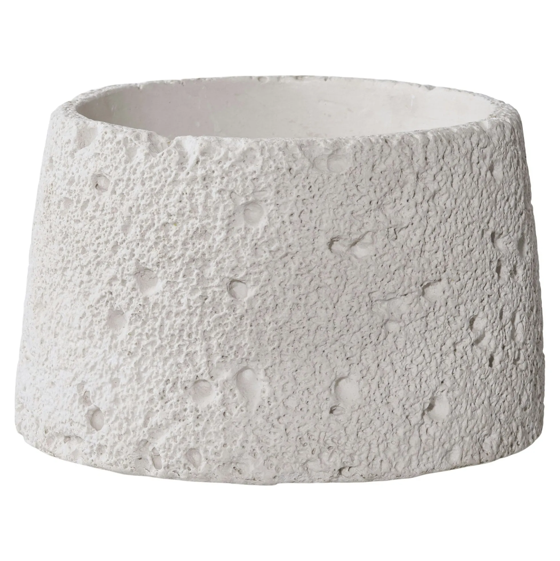 Bougeoir déco en ciment (lot de 2) - gris, formes coupelles basses