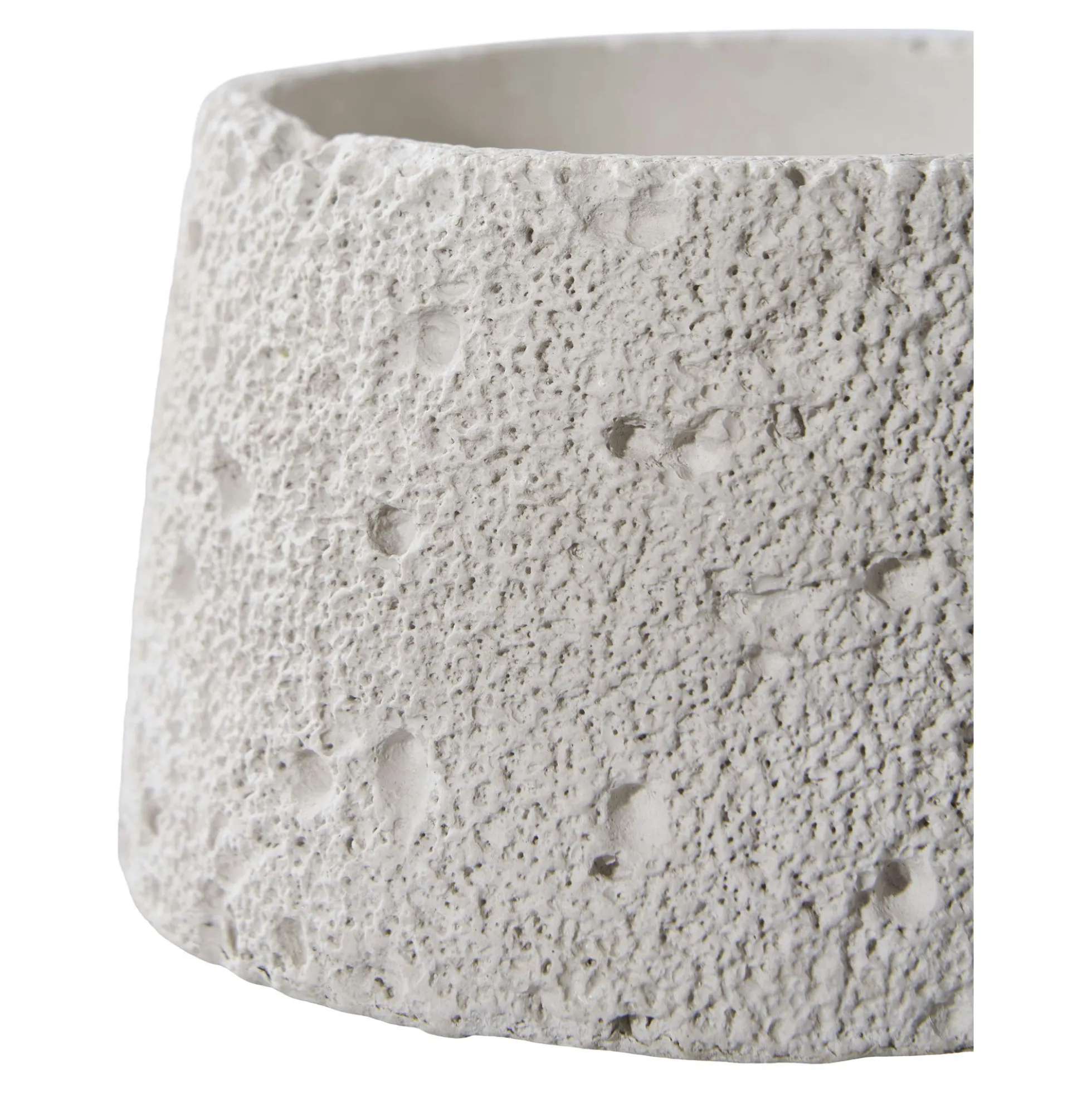 Bougeoir déco en ciment (lot de 2) - gris, formes coupelles basses