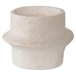 Bougeoir en ciment brut (lot de 2) - design organique, 2 hauteurs