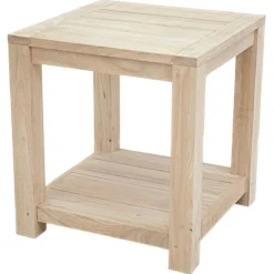 Bout de canapé bois hévéa 50x55cm ATTAN