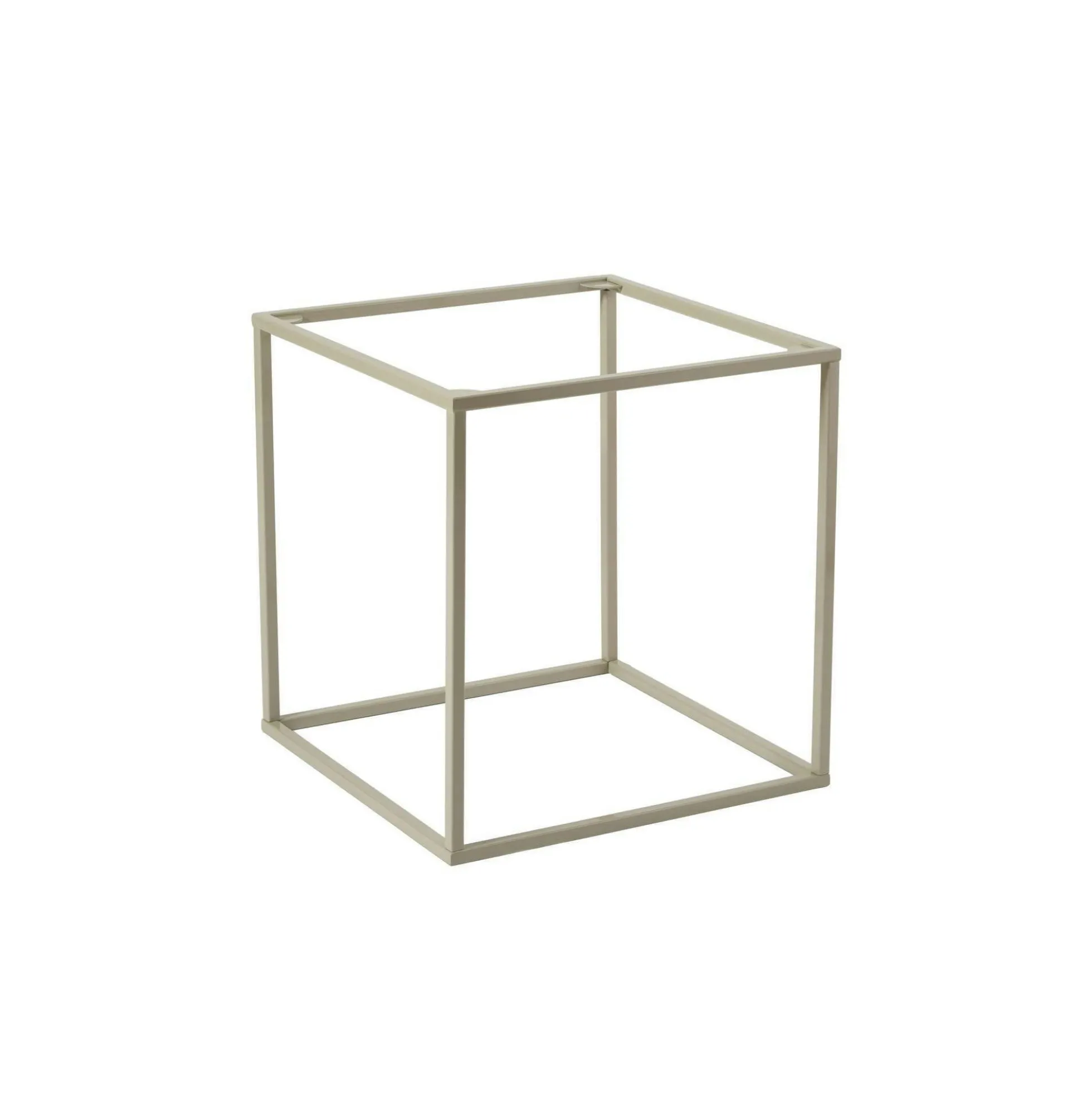 Bout de canapé cube blanc cassé – plateau mobile SFAX
