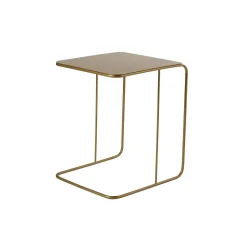Bout de canapé design métal doré – plateau carré moderne SFAX