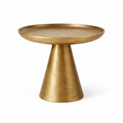 Bout de canapé doré en aluminium 50 cm KANO
