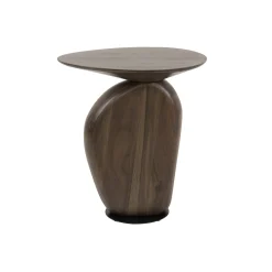 Bout de canapé en bois brun – design organique MYSORE