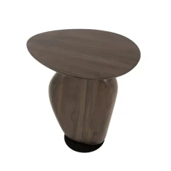 Bout de canapé en bois brun – design organique MYSORE
